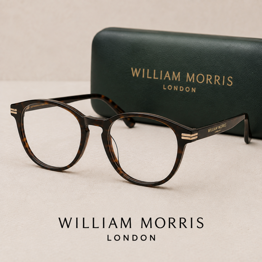 William Morris eyewear at Graeme Black Eyecare